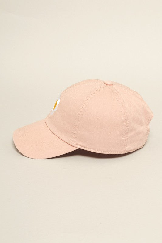 Flower Embroidered Cotton Baseball Dad Cap – The White Pear Boutique